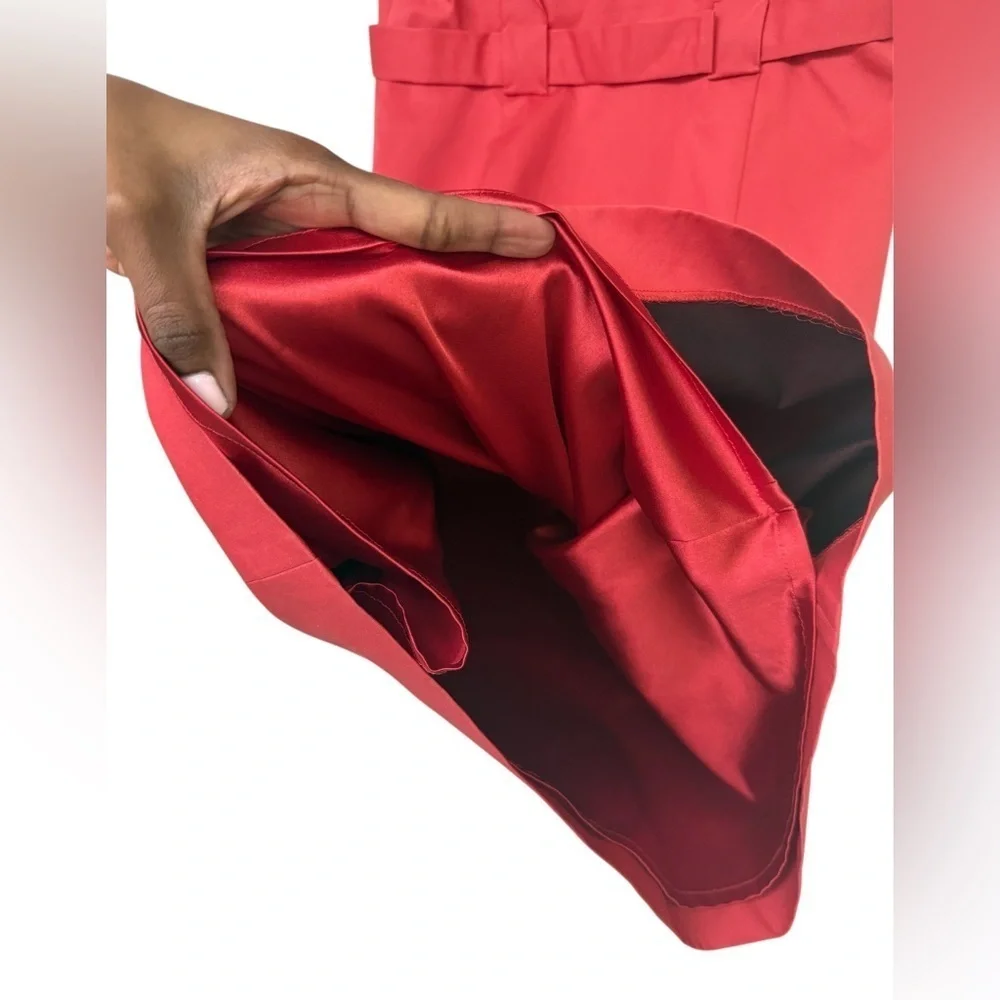 Elie Tahari Vibrant Red Midi Dress Size 4